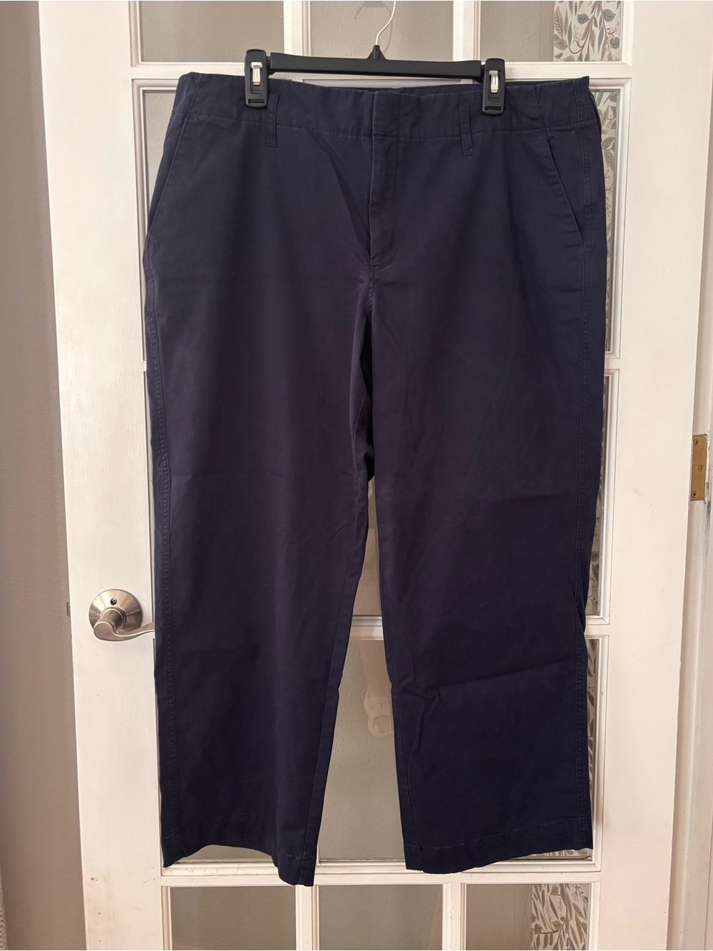 A NEW DAY Navy Stretch Twill Cropped Pants Sz 16